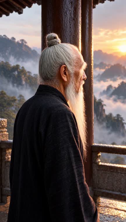 老人走入晨光视频封面